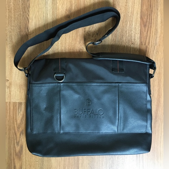 Buffaloes by David Bitton black 16in laptop bag - Picture 1 of 10